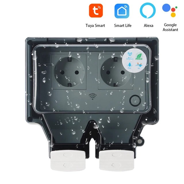 Smart Outdoor WiFi Plug – IP66 Waterproof