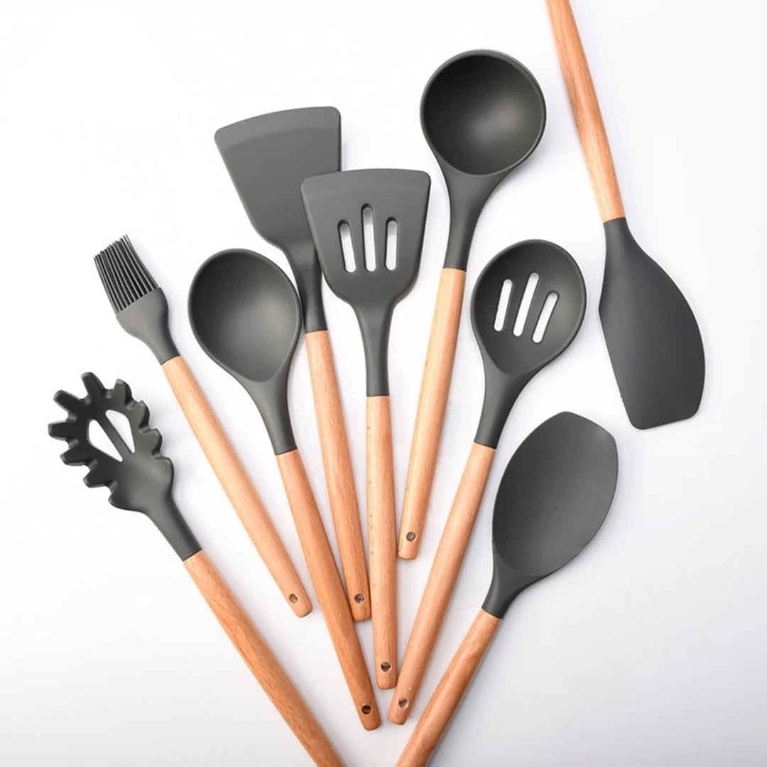 9 Pcs Silicone Kitchen Utensils Set | Kalsten