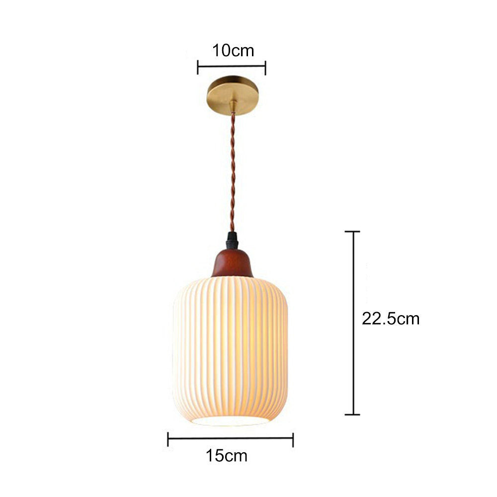 Vintage Nordic Ceramic White Pendant Light For Dining Room | Kalsten