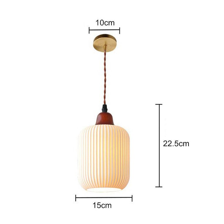Vintage Nordic Ceramic White Pendant Light For Dining Room | Kalsten