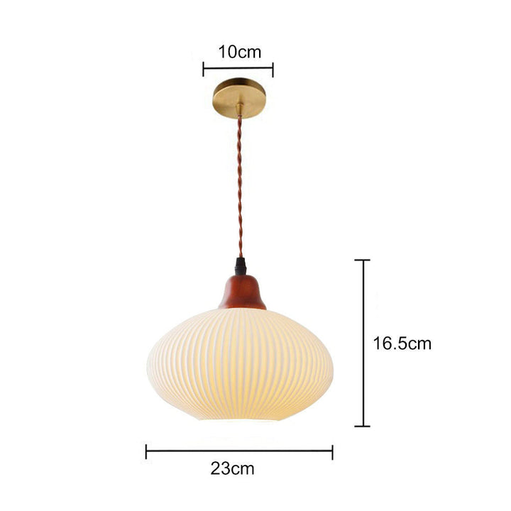 Vintage Nordic Ceramic White Pendant Light For Dining Room | Kalsten