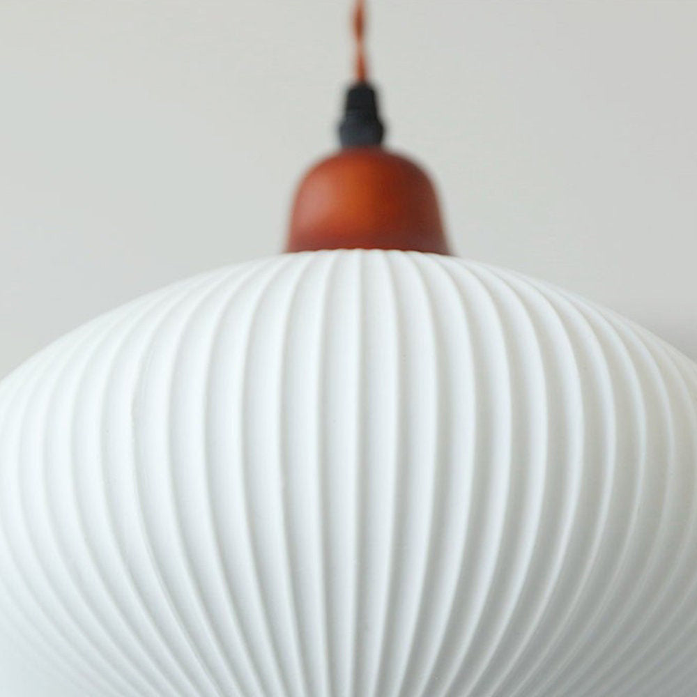 Vintage Nordic Ceramic White Pendant Light For Dining Room | Kalsten