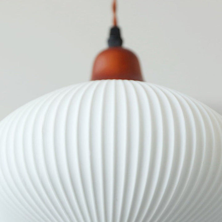 Vintage Nordic Ceramic White Pendant Light For Dining Room | Kalsten