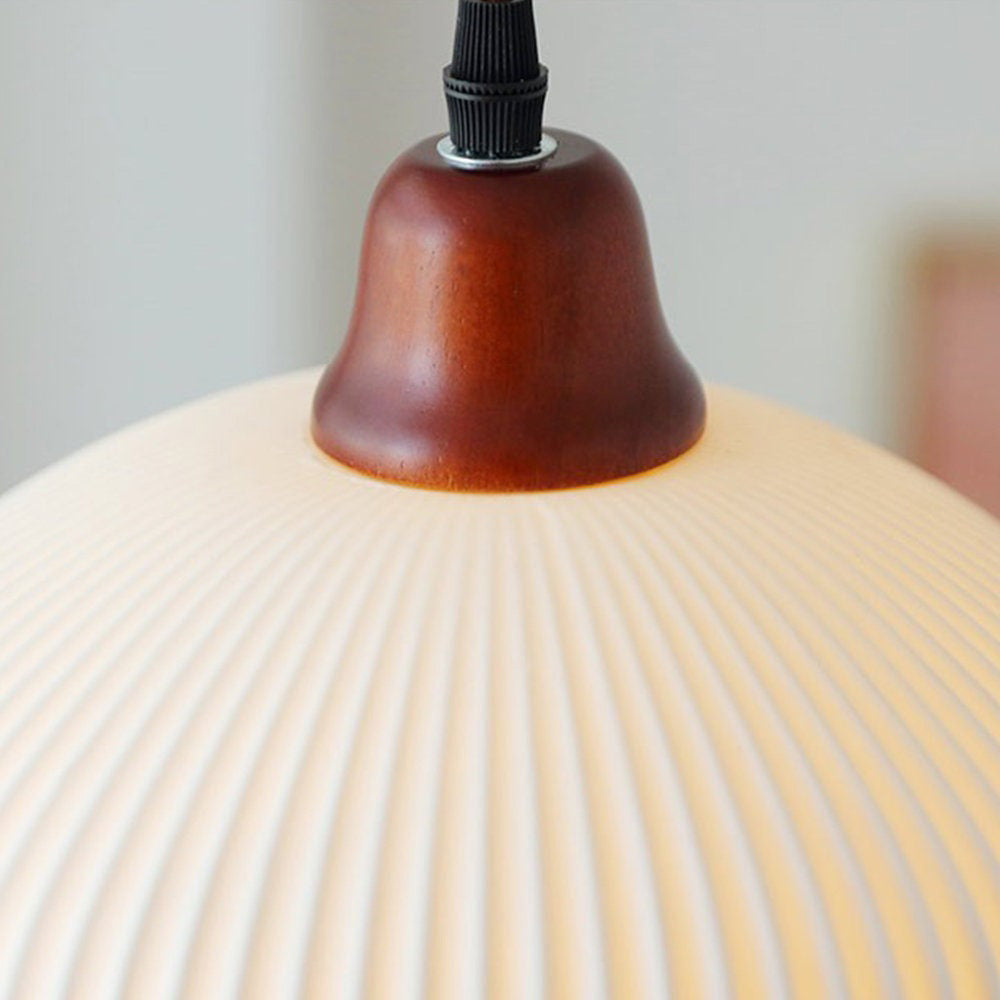 Vintage Nordic Ceramic White Pendant Light For Dining Room | Kalsten