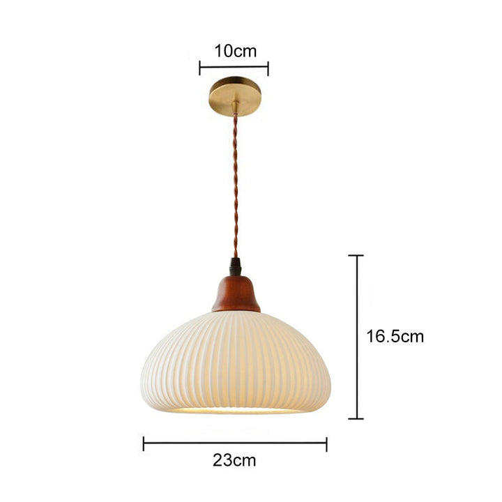 Vintage Nordic Ceramic White Pendant Light For Dining Room | Kalsten