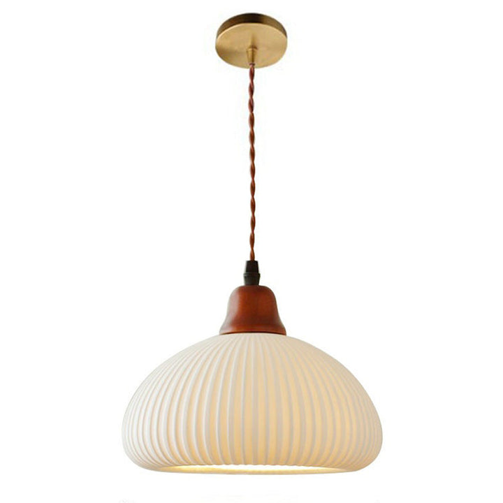 Vintage Nordic Ceramic White Pendant Light For Dining Room | Kalsten