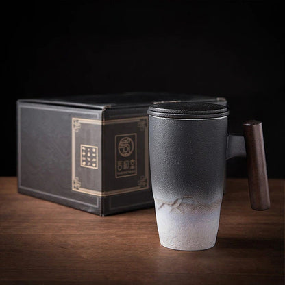 Skanto | Large Ceramic Teacup with Lid