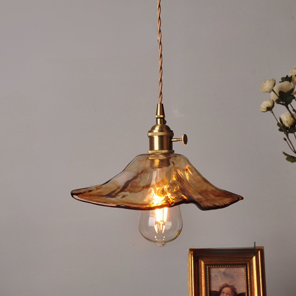 Vintage Glass Pendant Ceiling Lamp Kalsten