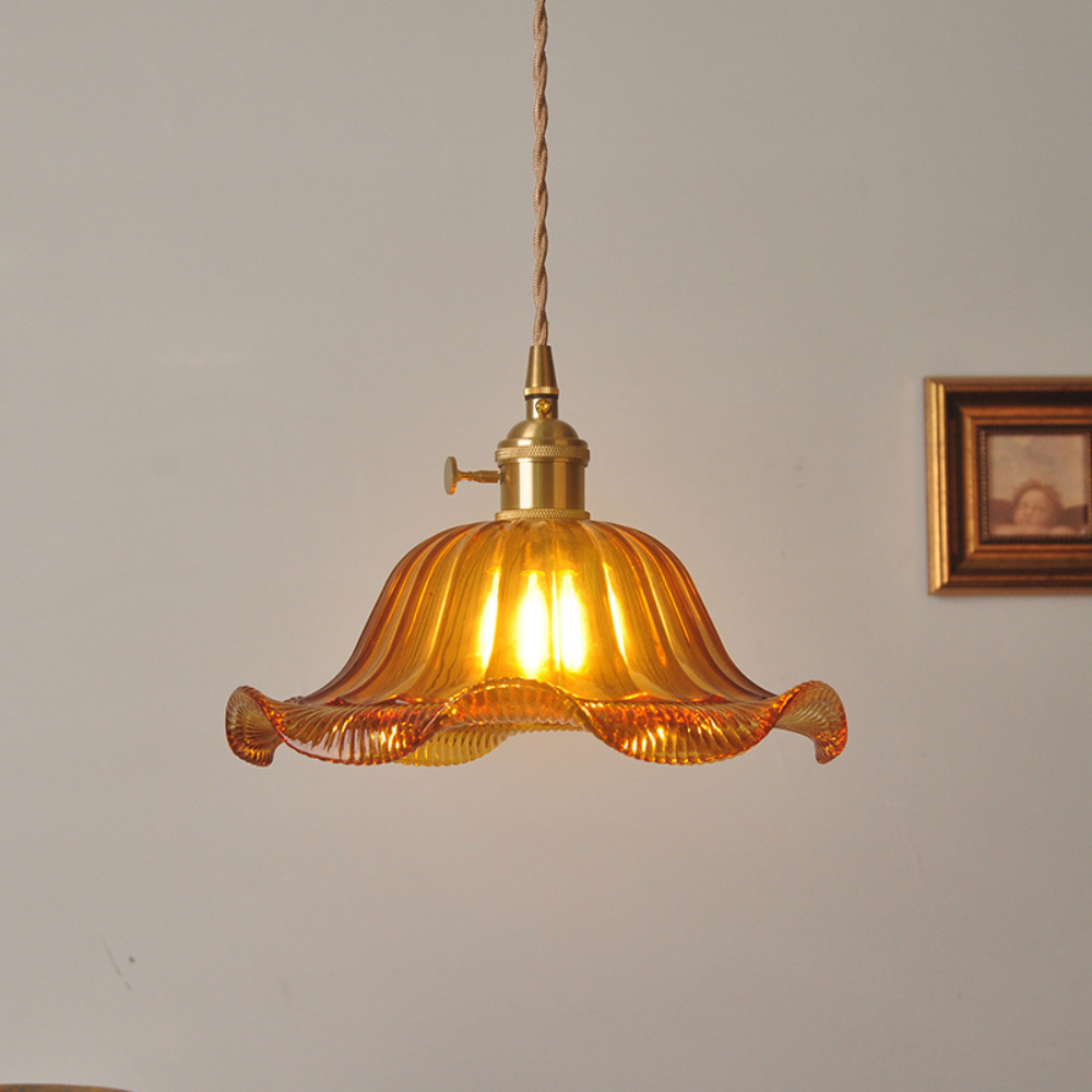 Vintage Glass Pendant Ceiling Lamp Kalsten