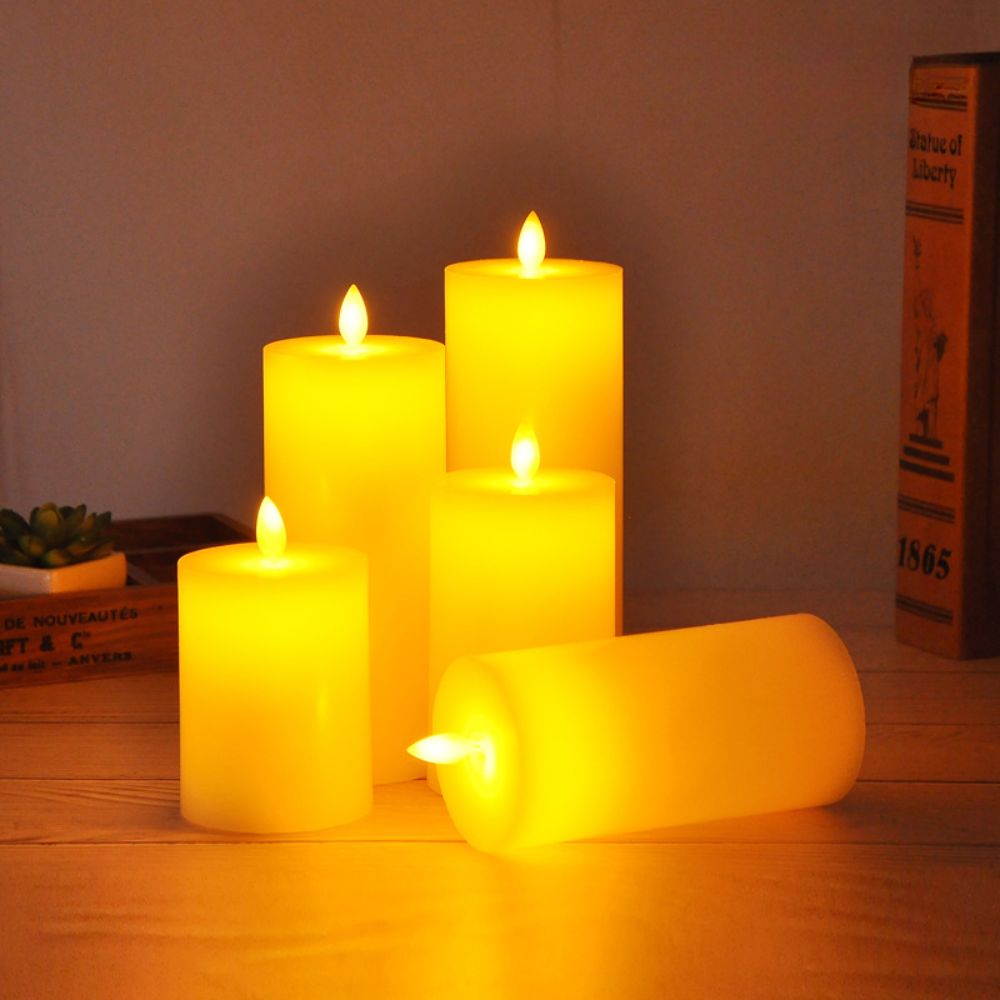 Real-Wax Effect Flickering LED Pillar Candle Kalsten