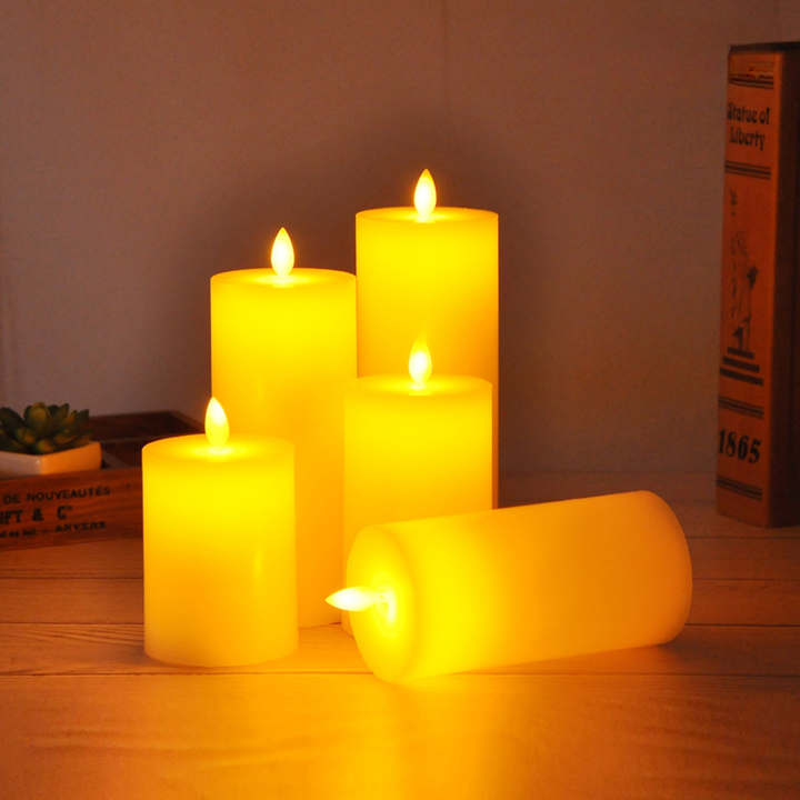 Real-Wax Effect Flickering LED Pillar Candle Kalsten