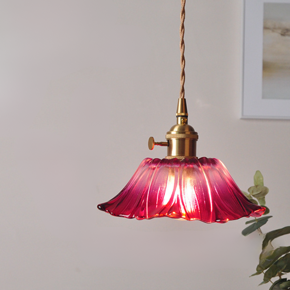 Vintage Glass Pendant Ceiling Lamp Kalsten