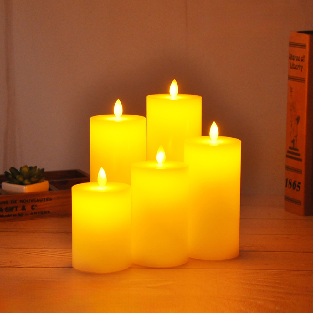 Real-Wax Effect Flickering LED Pillar Candle Kalsten