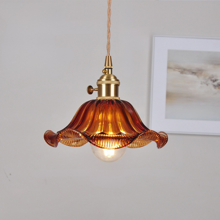 Vintage Glass Pendant Ceiling Lamp Kalsten