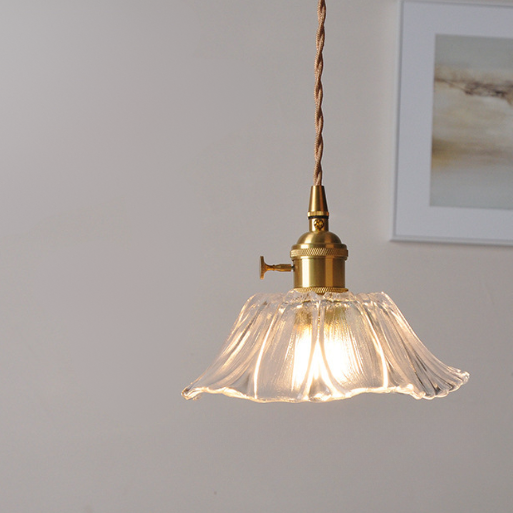 Vintage Glass Pendant Ceiling Lamp Kalsten