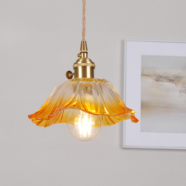 Vintage Glass Pendant Ceiling Lamp Kalsten