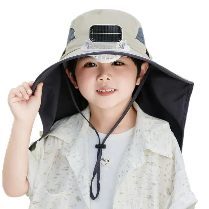Adjustable Kids Solar Fan Hat | Kalsten