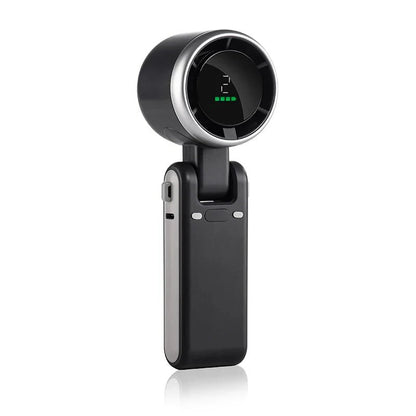 Foldable handheld fan with digital display