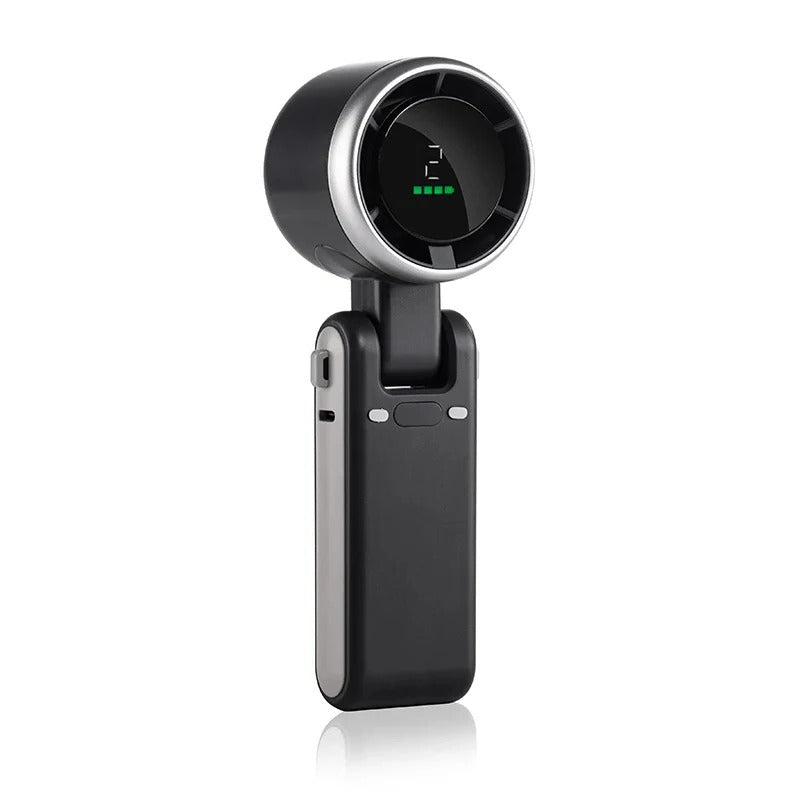 Foldable Handheld Turbo Fan with Digital Display | Kalsten