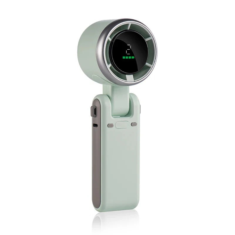 Foldable Handheld Turbo Fan with Digital Display | Kalsten