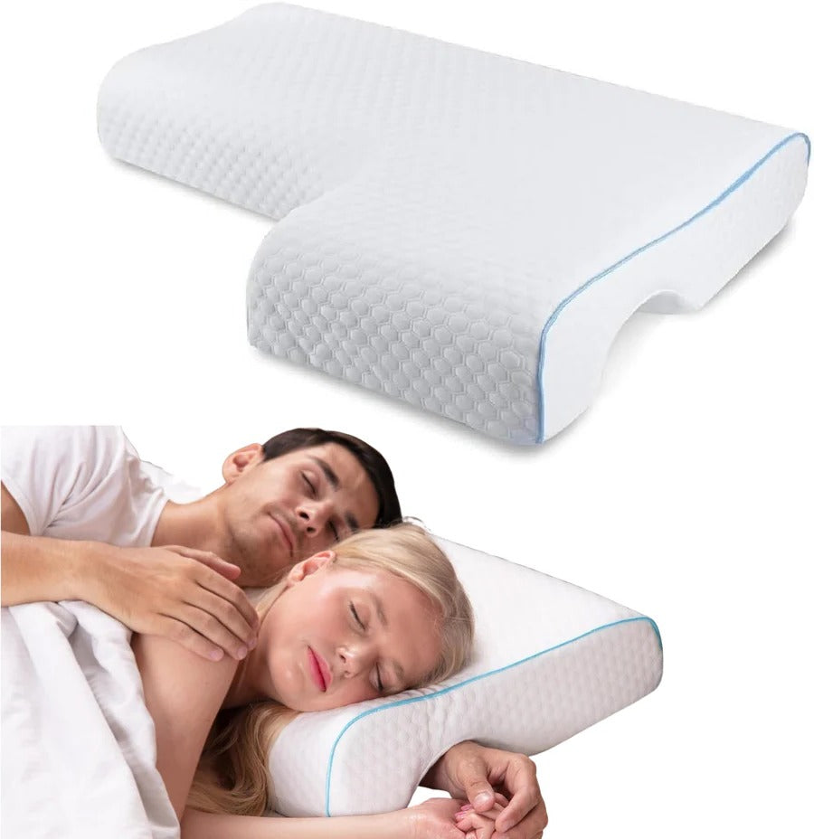 Kalsten | Orthopedic Couple Pillow | Arm Tunnel Cuddle Design | Memory Foam