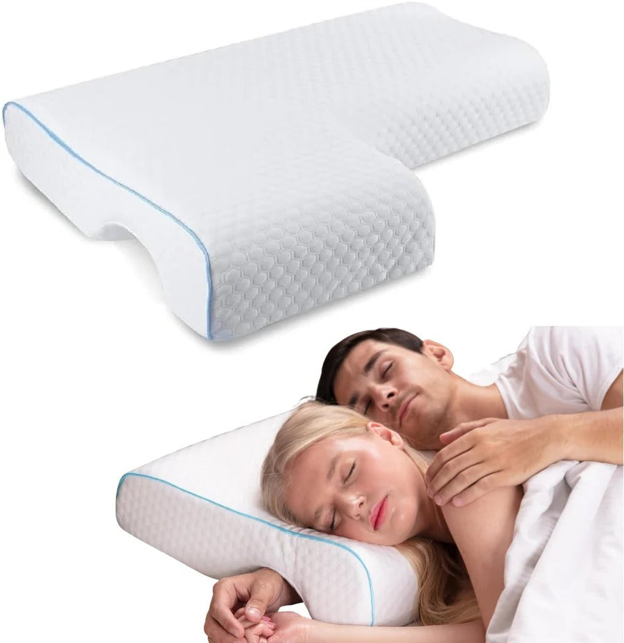 Kalsten | Orthopedic Couple Pillow | Arm Tunnel Cuddle Design | Memory Foam