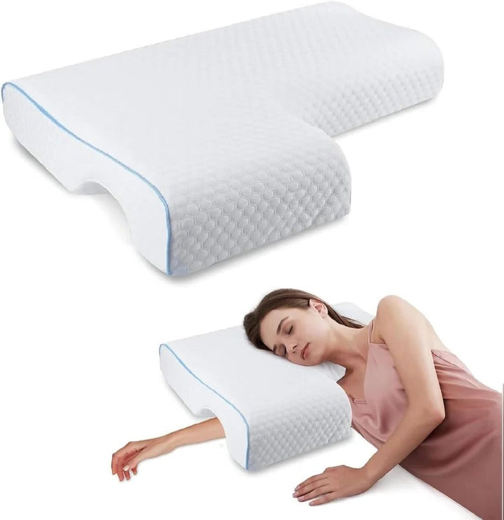 Kalsten | Orthopedic Couple Pillow | Arm Tunnel Cuddle Design | Memory Foam