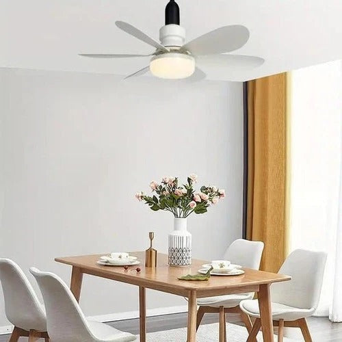 Skanto | Ceiling Fan with LED, E27 Socket Mount with Remote Control