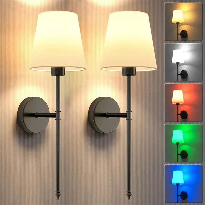 Wireless LED Wall Lamps (Set of 2)