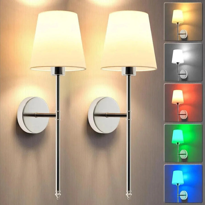 Wireless LED Wall Lamps (Set of 2)