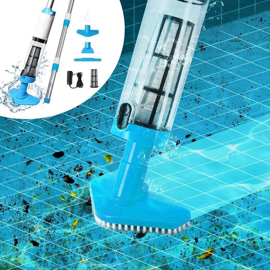 BowLift | Cordless Pool Cleaner, Rechargeable with Interchangeable Heads