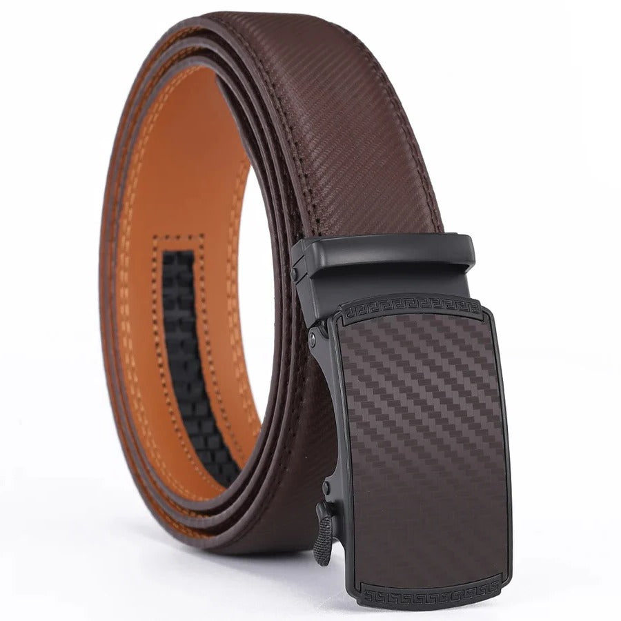 Men’s Leather Belt with Automatic Buckle