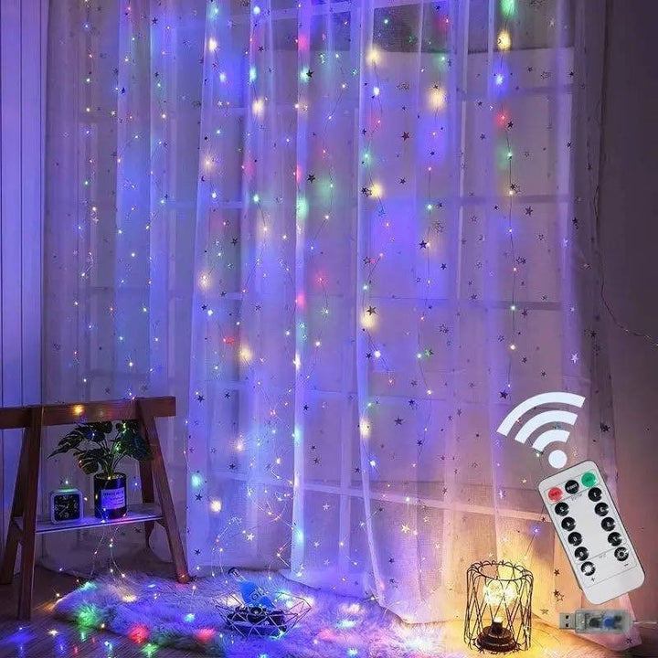 Kalsten | Curtain LED Lights with Remote, USB Powered