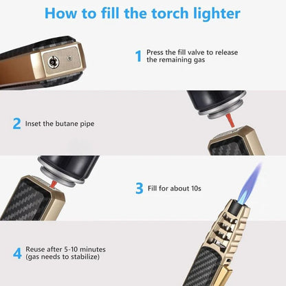 Skanto | Adjustable Flame Lighter – Blue Flame for Kitchen & Outdoor Use