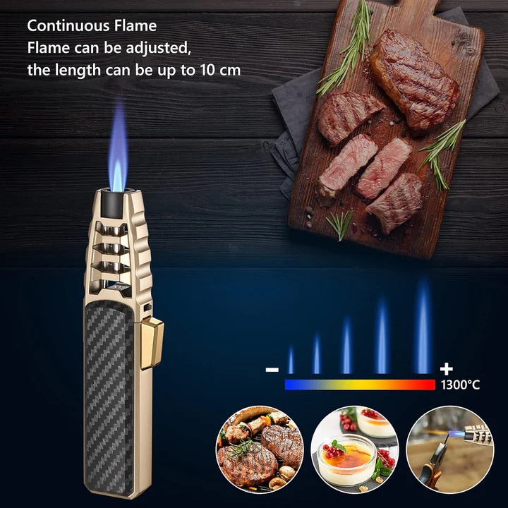Adjustable Blue Flame Lighter for Kitchen & Outdoor Use