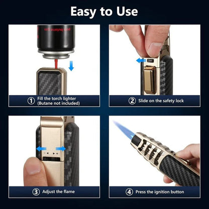 Skanto | Adjustable Flame Lighter – Blue Flame for Kitchen & Outdoor Use