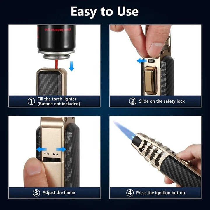 Kalsten | Adjustable Flame Torch Lighter – Blue Flame for Kitchen & Outdoor Use