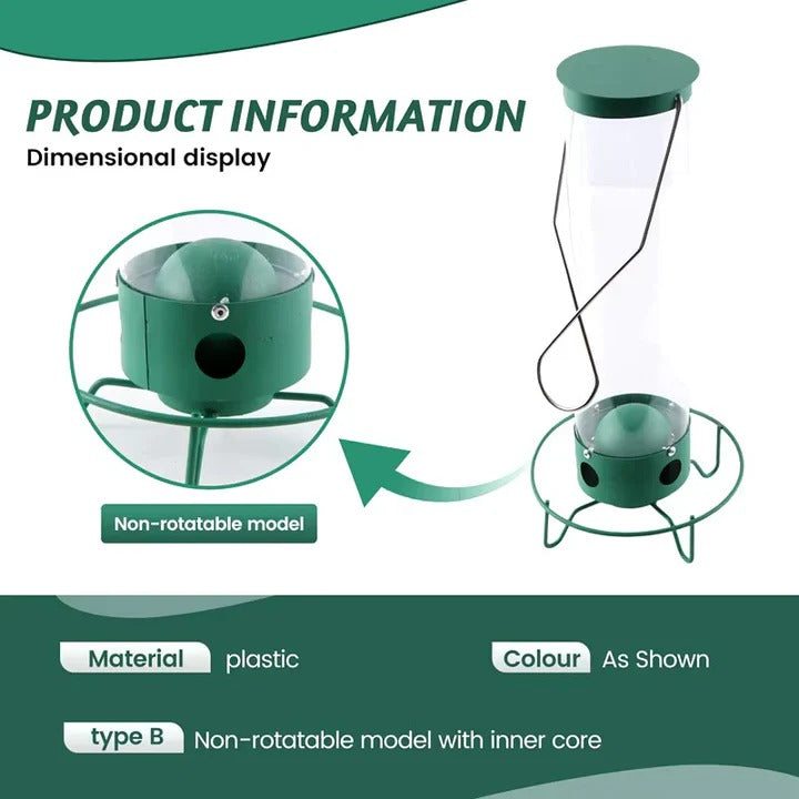 Skanto | Durable Metal Bird Feeder with Cage Design to Deter Squirrels