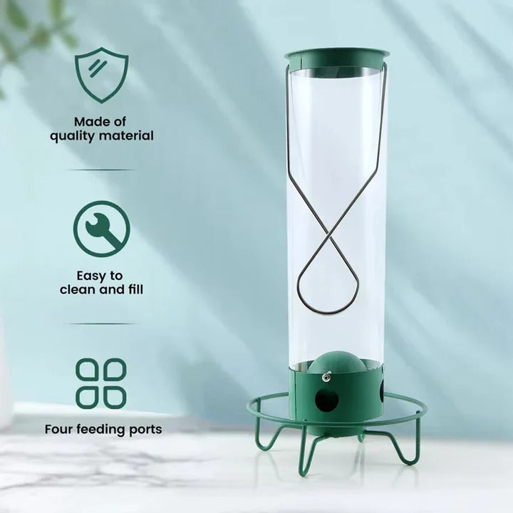 Skanto | Durable Metal Bird Feeder with Cage Design to Deter Squirrels