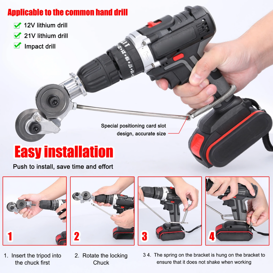 Kalsten | Heavy-Duty Metal Cutting Adapter for Drill