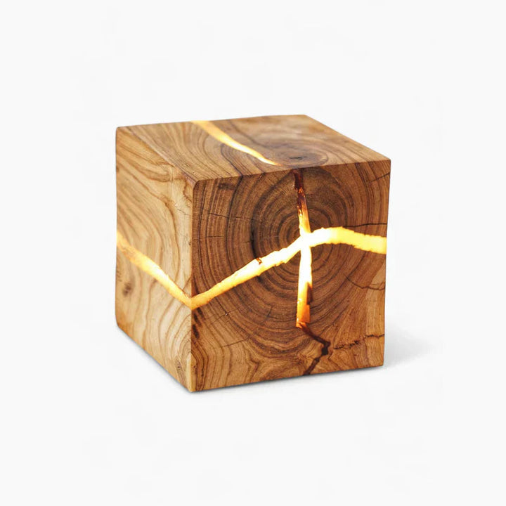 CrackLumen - Unique rustic cracked table lamp Kalsten
