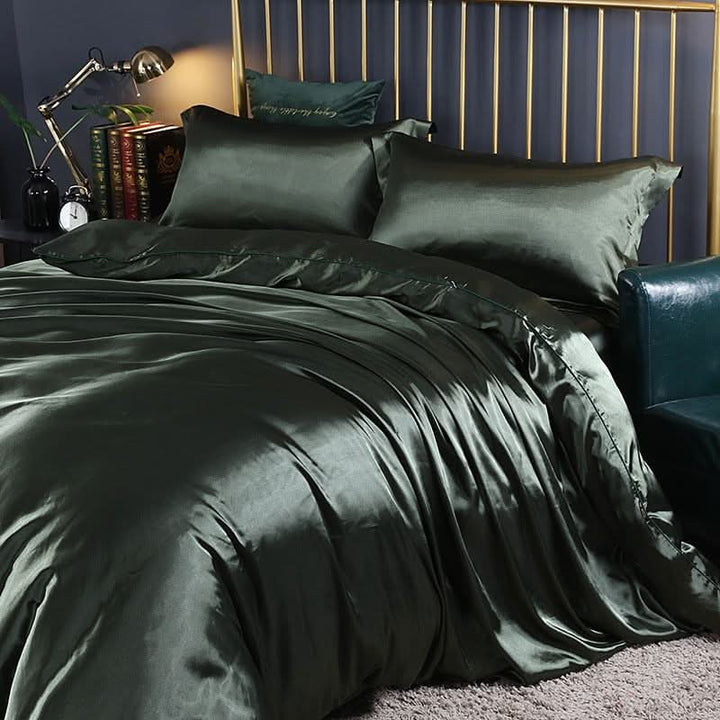 Kalsten | Silk Satin 4-Piece Bedding Set with Duvet Cover
