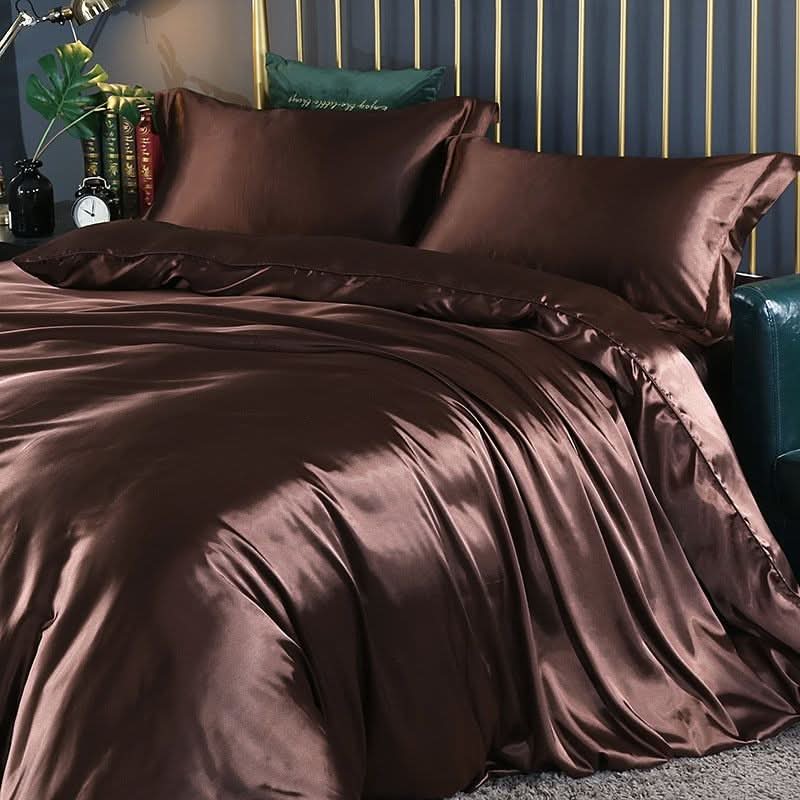 Kalsten | Silk Satin 4-Piece Bedding Set with Duvet Cover