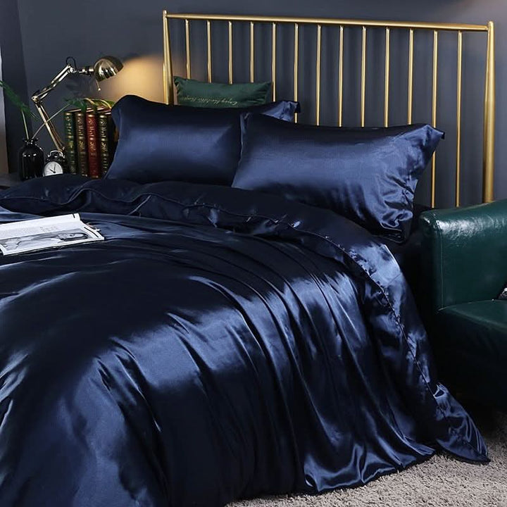 Kalsten | Silk Satin 4-Piece Bedding Set with Duvet Cover