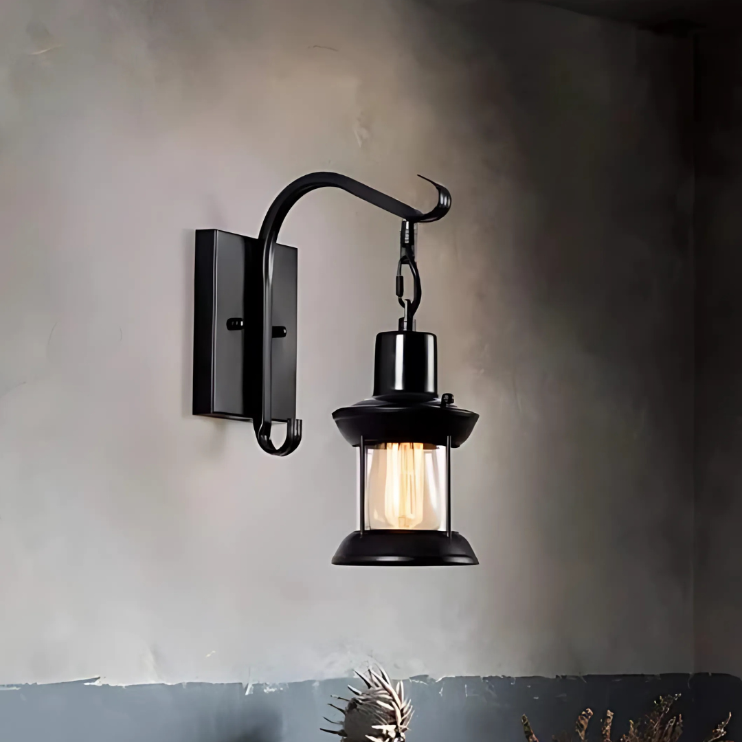 Vintage Glass Shade Wall Lamp Kalsten