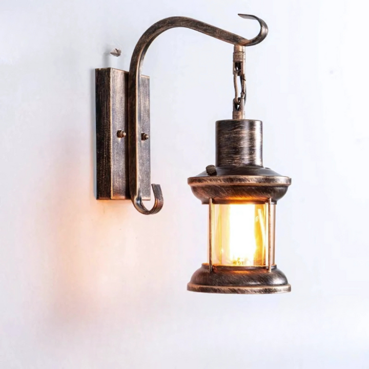 Vintage Glass Shade Wall Lamp Kalsten