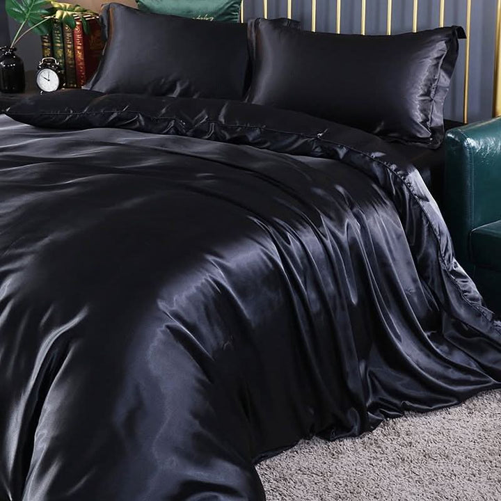 Kalsten | Silk Satin 4-Piece Bedding Set with Duvet Cover