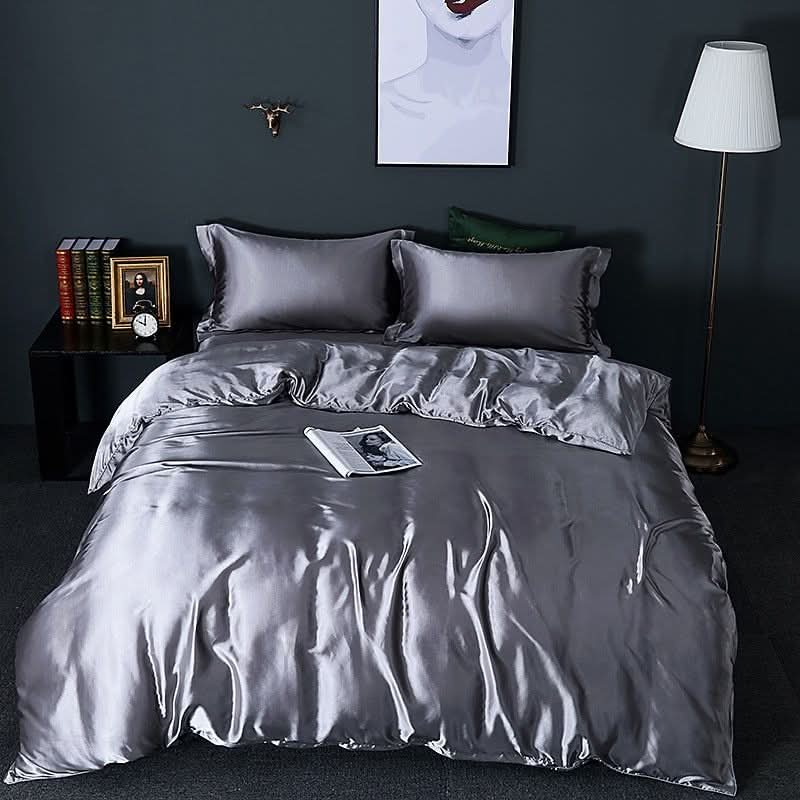 Kalsten | Silk Satin 4-Piece Bedding Set with Duvet Cover