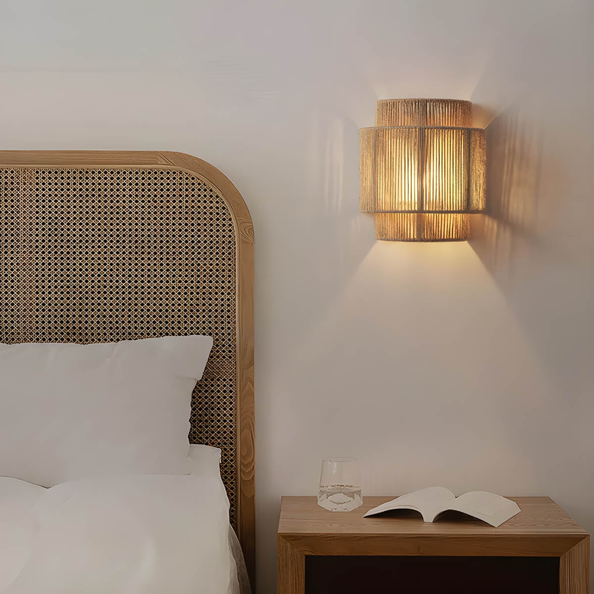 Skanto | Japanese-Inspired Minimalist LED Wall Lamp – Natural Rope Design & Warm Ambiance