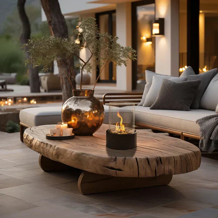 GlowLuxe - Elegant Portable Table Fire Lantern Kalsten